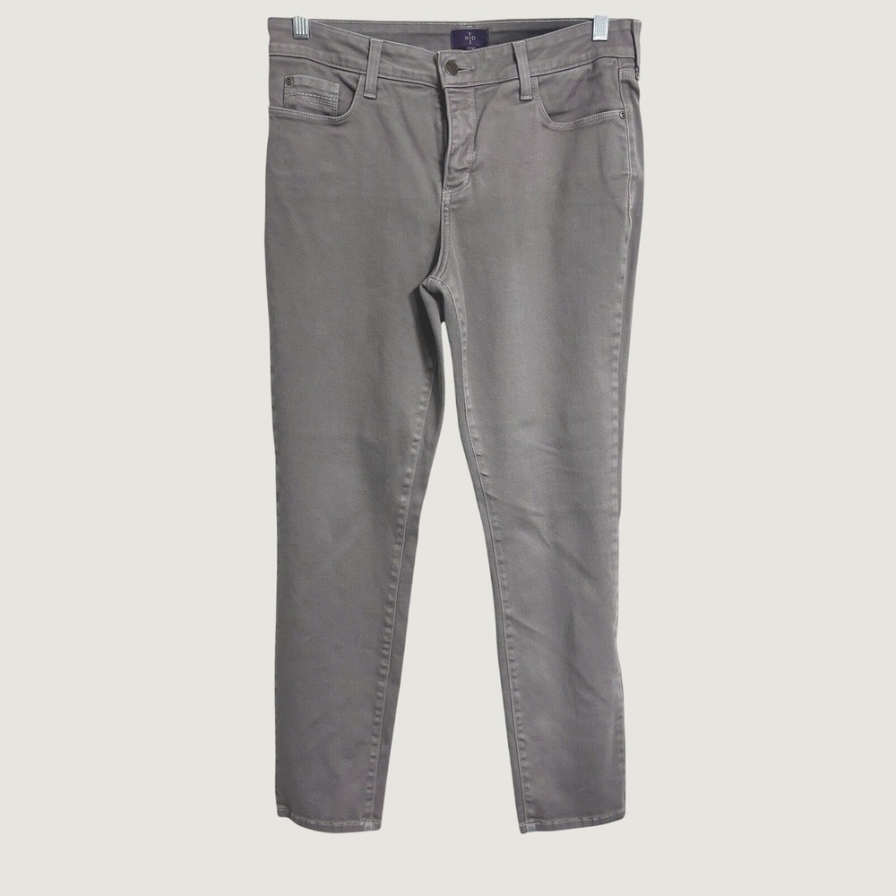 NYDJ Legging AnkleJeans Womens 12 Grey Lift Tuck Stretch Skinny Casual Travel - Picture 2 of 15